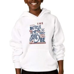 Bicycle felpa con cappuccio personalizzata bambino digitalshirtbianco