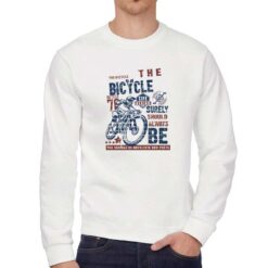 Bicycle felpa senza cappuccio personalizzata uomo digitalshirt bianca