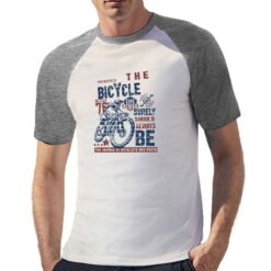 Bicycle t-shirt bicolor personalizzata uomo digitalshirt grigia
