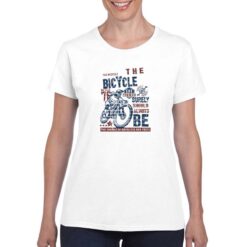 Bicycle t-shirt personalizzata donna digitalshirt bianco