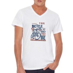 Bicycle t-shirt scollo a v personalizzata uomo digitalshirt bianca