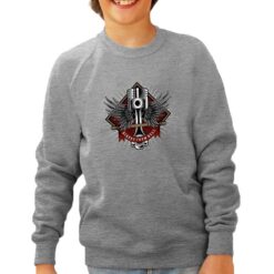 Bikers From Hell felpa senza cappuccio personalizzata bambino digitalshirt grigia