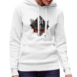 Bikers From Hell felpa con cappuccio personalizzata donna digitalshirt bianca.jpg