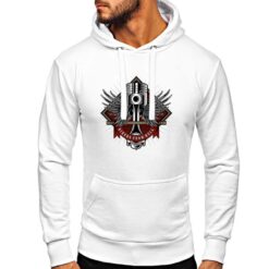 Bikers From Hell felpa con cappuccio personalizzata uomo digitalshirt bianca