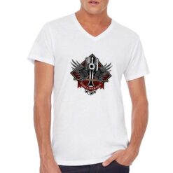 Bikers From Hell t-shirt scollo a v personalizzata uomo digitalshirt bianca