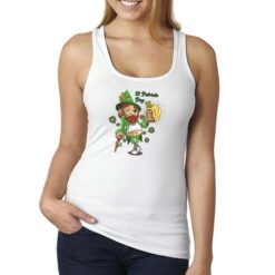 Birra Folletto San Patrizio canottiera personalizzata donna digitalshirt bianca