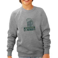 Birra San Patrizio felpa senza cappuccio personalizzata bambino digitalshirt grigia