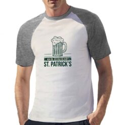 Birra San Patrizio t-shirt bicolor personalizzata uomo digitalshirt grigia