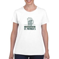 Birra San Patrizio t-shirt personalizzata donna digitalshirt bianco