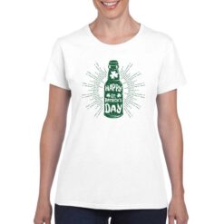 Birra Verde t-shirt personalizzata donna digitalshirt bianco