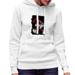 Bomboletta Spray felpa con cappuccio personalizzata donna digitalshirt bianca.jpg