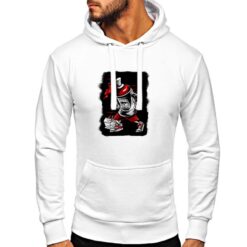 Bomboletta Spray felpa con cappuccio personalizzata uomo digitalshirt bianca