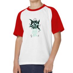 Born Tour t-shirt bicolor personalizzata bambino digitalshirt rossa