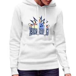 Bowling felpa con cappuccio personalizzata donna digitalshirt bianca.jpg