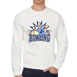 Bowling felpa senza cappuccio personalizzata uomo digitalshirt bianca