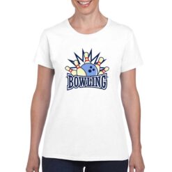 Bowling t-shirt personalizzata donna digitalshirt bianco