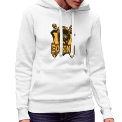 Boxing felpa con cappuccio personalizzata donna digitalshirt bianca.jpg