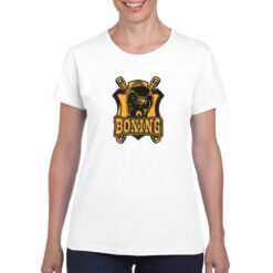Boxing t-shirt personalizzata donna digitalshirt bianco