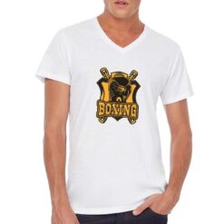 Boxing t-shirt scollo a v personalizzata uomo digitalshirt bianca