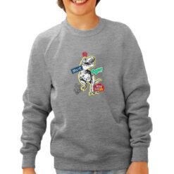 Brave felpa senza cappuccio personalizzata bambino digitalshirt grigia