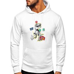 Brave felpa con cappuccio personalizzata uomo digitalshirt bianca