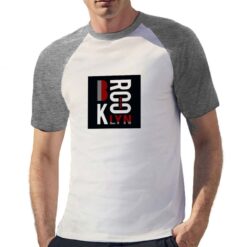 Brooklyn t-shirt bicolor personalizzata uomo digitalshirt grigia