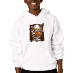 Brown Beer felpa con cappuccio personalizzata bambino digitalshirtbianco