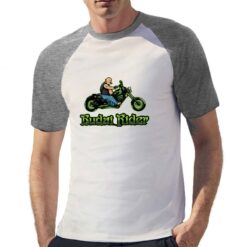 Budai Rider t-shirt bicolor personalizzata uomo digitalshirt grigia