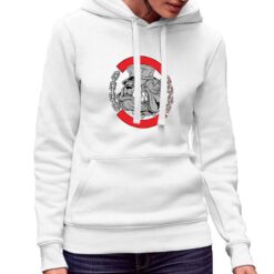 Bulldog Cappellino felpa con cappuccio personalizzata donna digitalshirt bianca.jpg