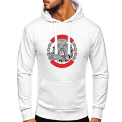 Bulldog Cappellino felpa con cappuccio personalizzata uomo digitalshirt bianca