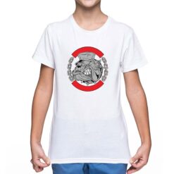 Bulldog Cappellino t-shirt personalizzata bambino digitalshirt bianca