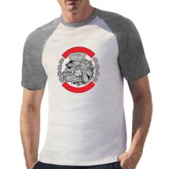 Bulldog Cappellino t-shirt bicolor personalizzata uomo digitalshirt grigia