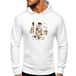 Caffè Therapy felpa con cappuccio personalizzata uomo digitalshirt bianca