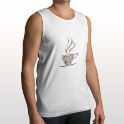 Caffè Time canotta personalizzata uomo digitalshirt bianca