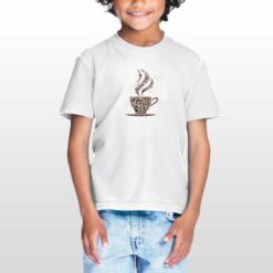 Caffè Time t-shirt personalizzata bambino digitalshirt bianca