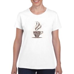 Caffè Time t-shirt personalizzata donna digitalshirt bianco