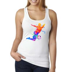 Calciatore Acrobazia canottiera personalizzata donna digitalshirt bianca