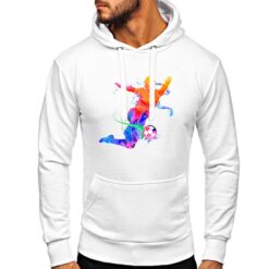 Calciatore Acrobazia felpa con cappuccio personalizzata uomo digitalshirt bianca