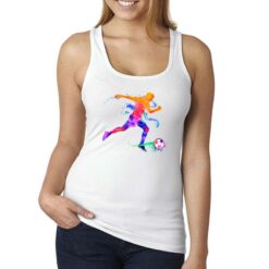 Calciatore in Corsa canottiera personalizzata donna digitalshirt bianca