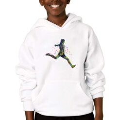 Calciatrice felpa con cappuccio personalizzata bambino digitalshirtbianco