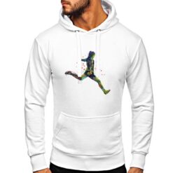Calciatrice felpa con cappuccio personalizzata uomo digitalshirt bianca