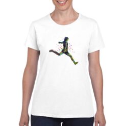 Calciatrice t-shirt personalizzata donna digitalshirt bianco