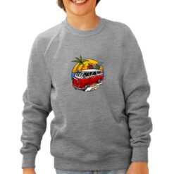 California felpa senza cappuccio personalizzata bambino digitalshirt grigia