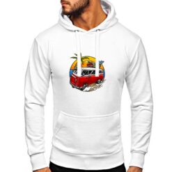 California felpa con cappuccio personalizzata uomo digitalshirt bianca