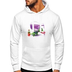 Calmaleonte Cimico felpa con cappuccio personalizzata uomo digitalshirt bianca