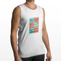 Camera Vintage canotta personalizzata uomo digitalshirt bianca