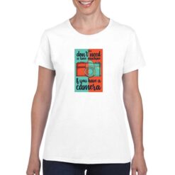 Camera Vintage t-shirt personalizzata donna digitalshirt bianco