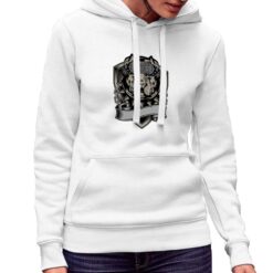 Cane Gang felpa con cappuccio personalizzata donna digitalshirt bianca.jpg