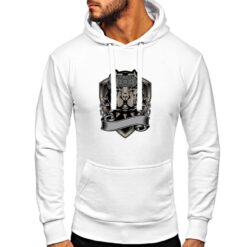 Cane Gang felpa con cappuccio personalizzata uomo digitalshirt bianca