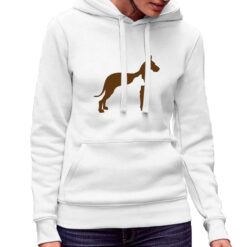 Cane Gatto felpa con cappuccio personalizzata donna digitalshirt bianca.jpg